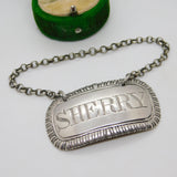 George III Sterling Silver Bright Cut Sherry Decanter Label Antique 1810 London