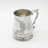George II Sterling Silver Engraved Tankard 1755 London Richard Gurney & Co.