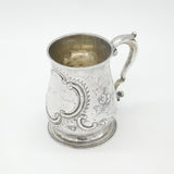George II Sterling Silver Engraved Tankard 1755 London Richard Gurney & Co.