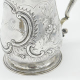 George II Sterling Silver Engraved Tankard 1755 London Richard Gurney & Co.
