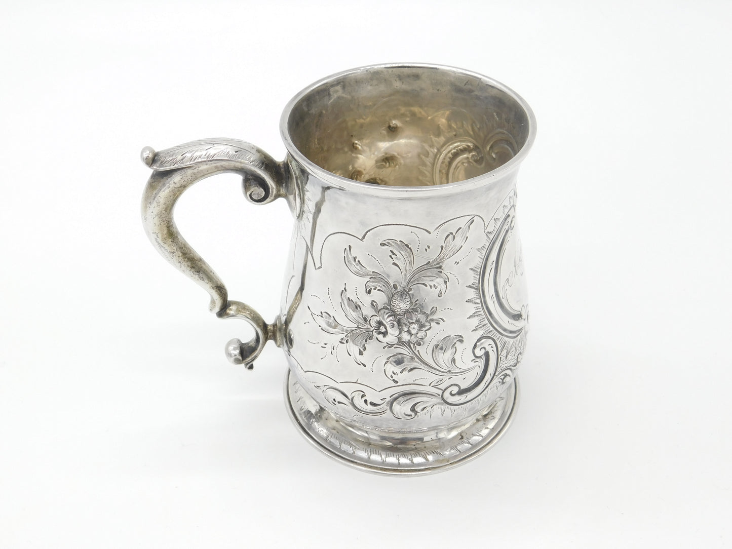 George II Sterling Silver Engraved Tankard 1755 London Richard Gurney & Co.