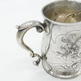 George II Sterling Silver Engraved Tankard 1755 London Richard Gurney & Co.