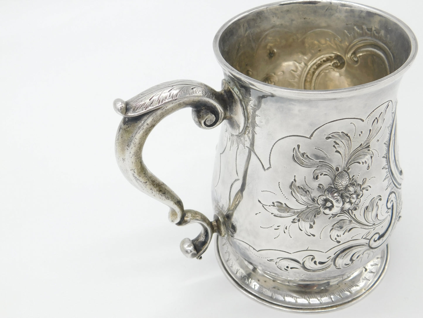 George II Sterling Silver Engraved Tankard 1755 London Richard Gurney & Co.