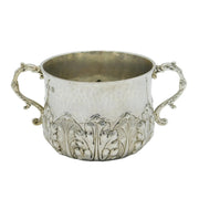 Victorian Britannia Silver 17th Century Style Porringer Antique 1896 London