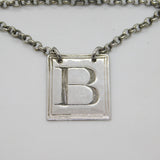 George III Sterling Silver Bright Cut 'B' Brandy Decanter Label Antique 1806