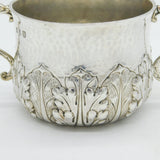 Victorian Britannia Silver 17th Century Style Porringer Antique 1896 London