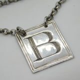George III Sterling Silver Bright Cut 'B' Brandy Decanter Label Antique 1806