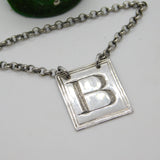 George III Sterling Silver Bright Cut 'B' Brandy Decanter Label Antique 1806