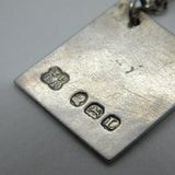 George III Sterling Silver Bright Cut 'B' Brandy Decanter Label Antique 1806