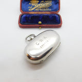 Edwardian Sterling Silver Double Sovereign Case Fob 1905 Birmingham Antique