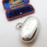 Edwardian Sterling Silver Double Sovereign Case Fob 1905 Birmingham Antique