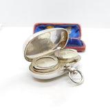 Edwardian Sterling Silver Double Sovereign Case Fob 1905 Birmingham Antique