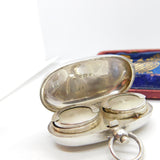 Edwardian Sterling Silver Double Sovereign Case Fob 1905 Birmingham Antique