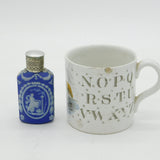 18th Century Silver Topped Wedgwood Jasperware Scent Bottle Antique c1790s