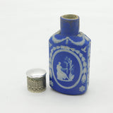 18th Century Silver Topped Wedgwood Jasperware Scent Bottle Antique c1790s
