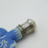 18th Century Silver Topped Wedgwood Jasperware Heart Shaped Scent Bottle c1790