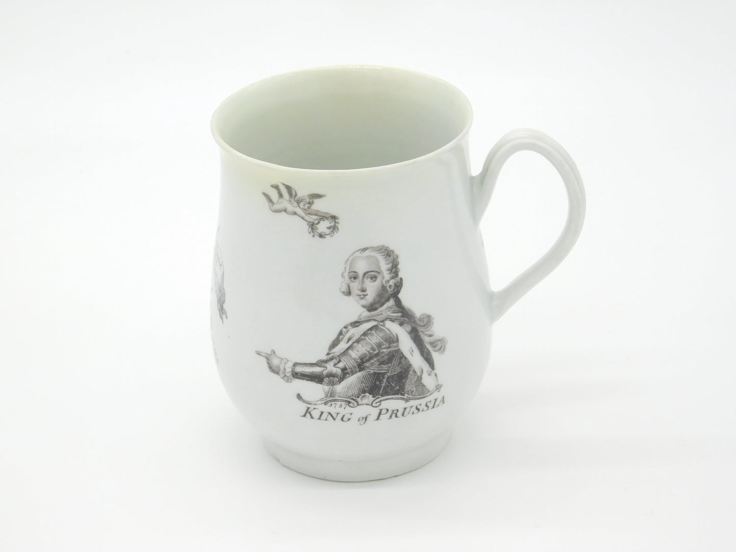 Robert Hancock Worcester King of Prussia Bell Shaped Mug 1757 Antique Georgian