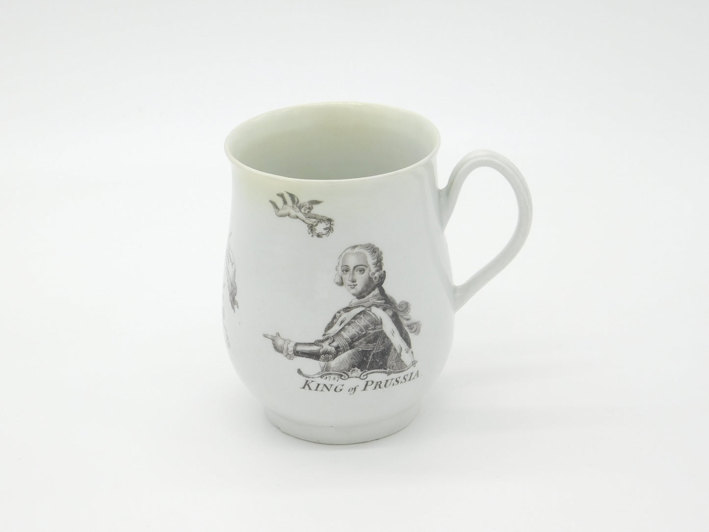 Robert Hancock Worcester King of Prussia Bell Shaped Mug 1757 Antique Georgian