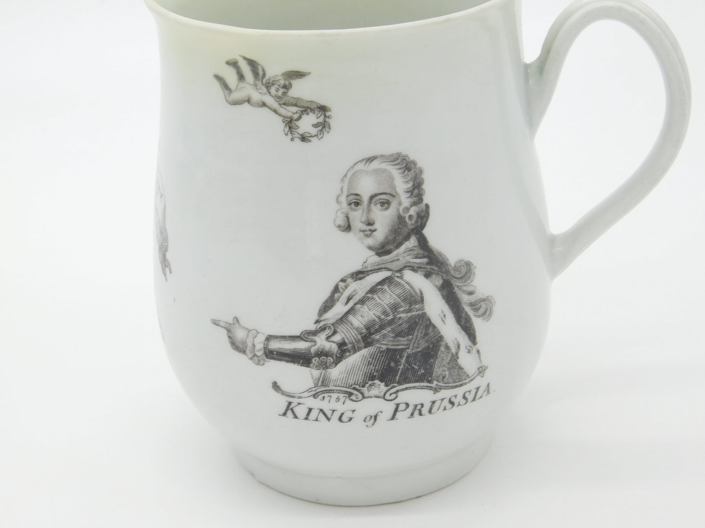 Robert Hancock Worcester King of Prussia Bell Shaped Mug 1757 Antique Georgian