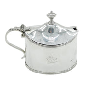 George III Sterling Silver Crested Mustard Pot Antique 1791 London