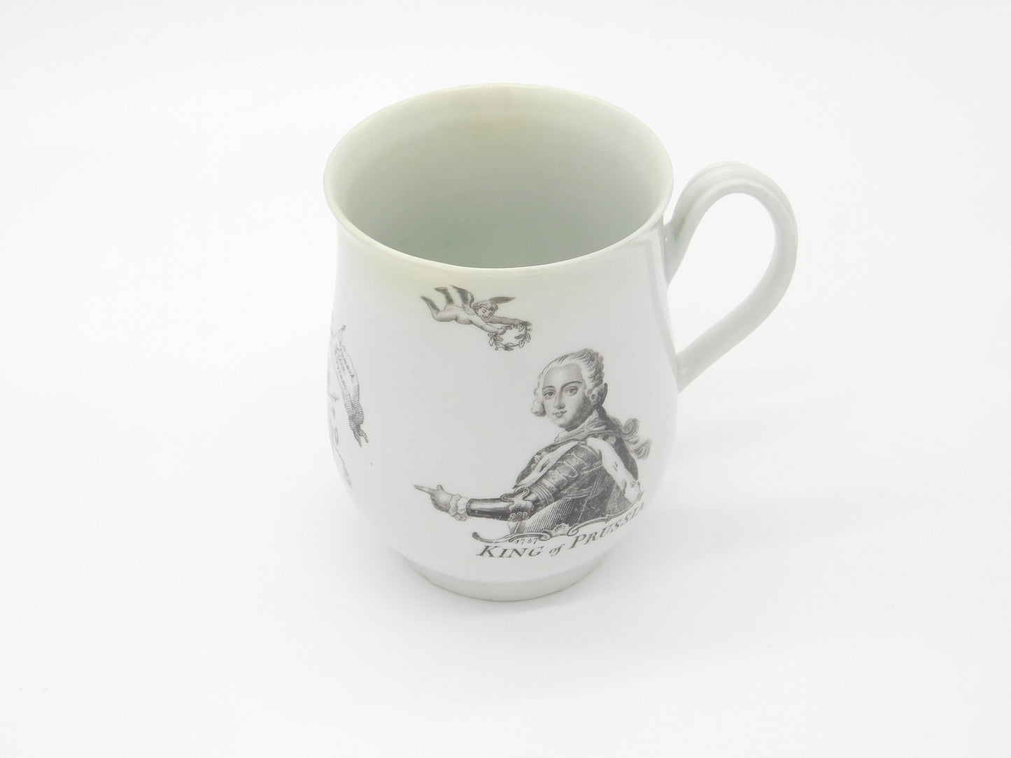 Robert Hancock Worcester King of Prussia Bell Shaped Mug 1757 Antique Georgian