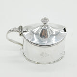 George III Sterling Silver Crested Mustard Pot Antique 1791 London