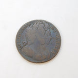 King William & Queen Mary Half Penny Coin Antique 1694 Fair Condition