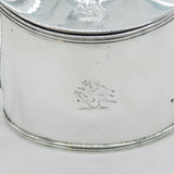 George III Sterling Silver Crested Mustard Pot Antique 1791 London