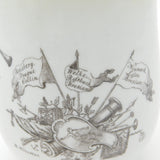 Robert Hancock Worcester King of Prussia Bell Shaped Mug 1757 Antique Georgian