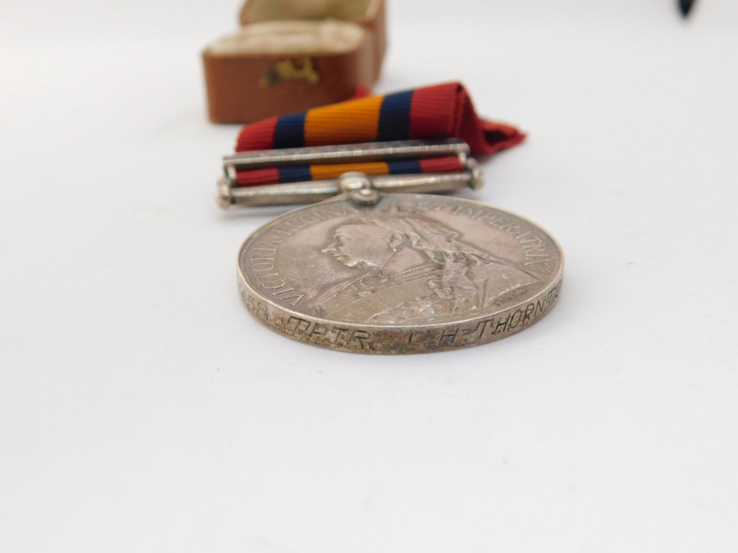 Boer War Queen's South Africa Medal 'TPTR J.H Thornthon, R.A' Antique c1900