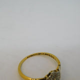 Victorian 18ct Yellow Gold Diamond Set Starburst Cluster Ring Antique c1880