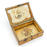 Georgian Napoleonic Prisoner of War Straw Work Trinket Box Antique c1815