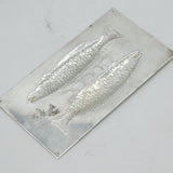 Guild of Handicraft Sterling Silver Fish Pattern Plaque Vintage 1977 London