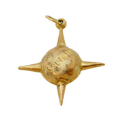 9ct Yellow Gold Sputnik Spacecraft Charm Pendant Vintage c1970 London