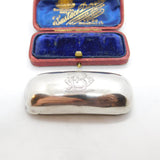 Edwardian Sterling Silver Snuff or Pill Box 1906 Birmingham Horton & Allday