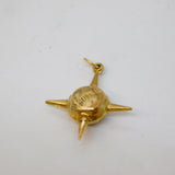 9ct Yellow Gold Sputnik Spacecraft Charm Pendant Vintage c1970 London