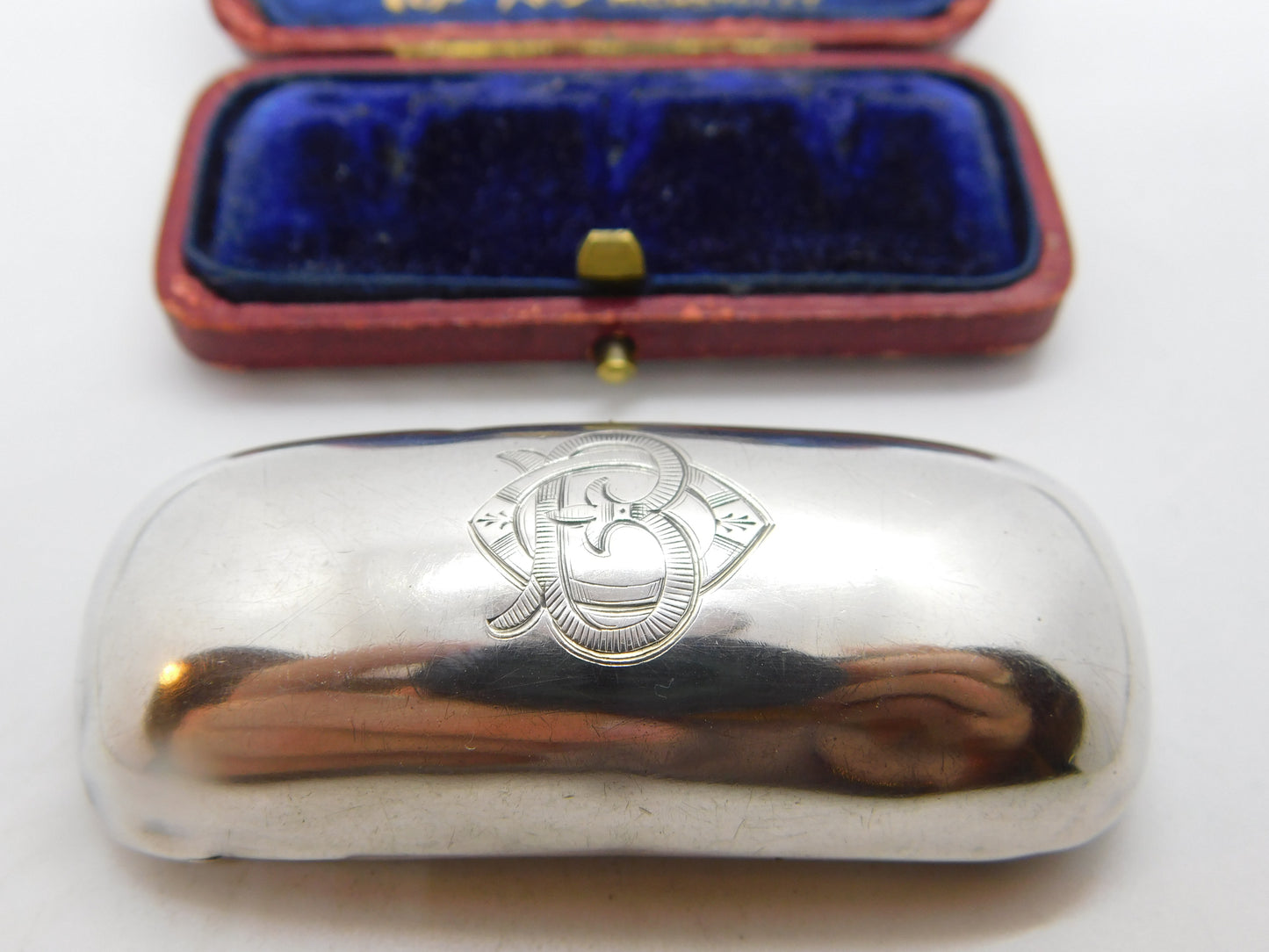 Edwardian Sterling Silver Snuff or Pill Box 1906 Birmingham Horton & Allday