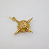 9ct Yellow Gold Sputnik Spacecraft Charm Pendant Vintage c1970 London