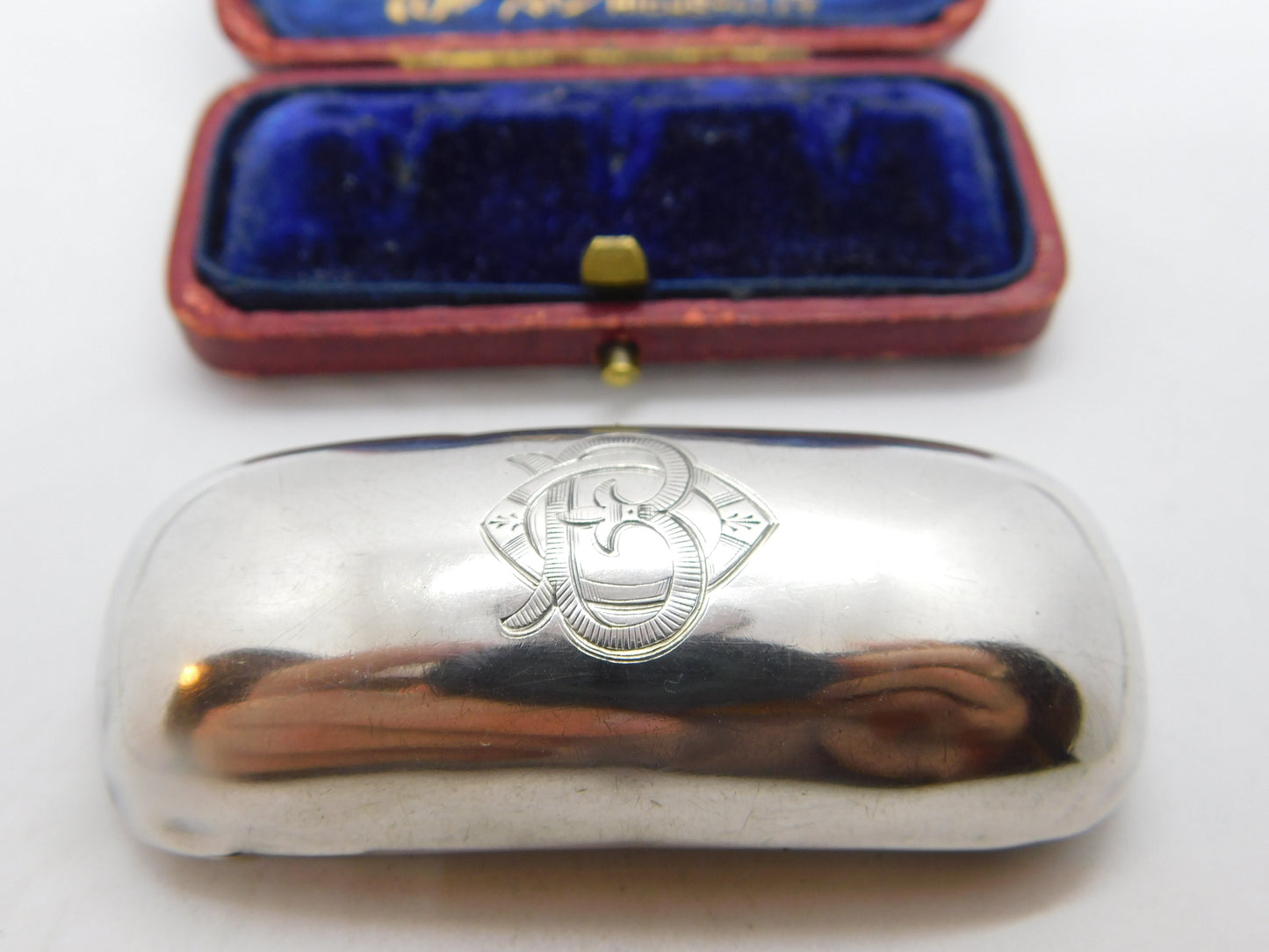 Edwardian Sterling Silver Snuff or Pill Box 1906 Birmingham Horton & Allday