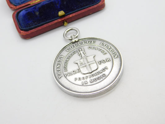 Edwardian Sterling Silver Trinity College London Music Medal 1906 Birmingham