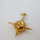 9ct Yellow Gold Sputnik Spacecraft Charm Pendant Vintage c1970 London
