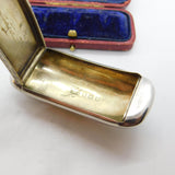 Edwardian Sterling Silver Snuff or Pill Box 1906 Birmingham Horton & Allday