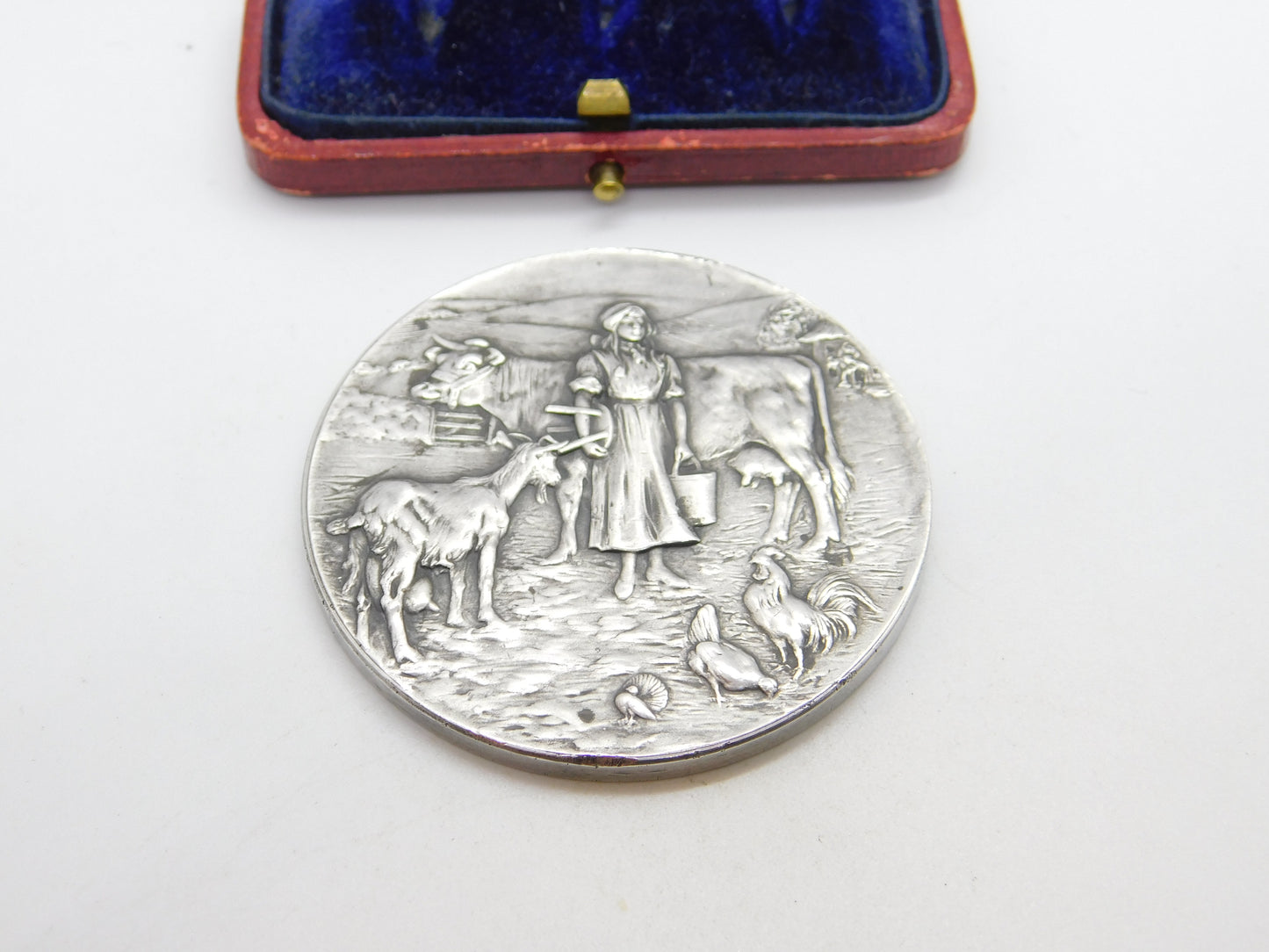 Sterling Silver British Dairy Farmer Association 'Dairying' Medal 1921 Antique