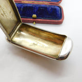 Edwardian Sterling Silver Snuff or Pill Box 1906 Birmingham Horton & Allday