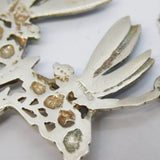 Sterling Silver, Guilloche Enamel & Opal Dragonfly Drop Pendant Necklace Vintage c1970