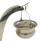 Early-Victorian Sterling Silver Star Pattern Tea Strainer Antique 1838 London