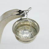Early-Victorian Sterling Silver Star Pattern Tea Strainer Antique 1838 London