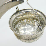 Early-Victorian Sterling Silver Star Pattern Tea Strainer Antique 1838 London