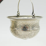 Early-Victorian Sterling Silver Star Pattern Tea Strainer Antique 1838 London