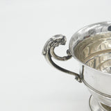 Edwardian Sterling Silver Lion Handle Sporting Trophy Antique 1908 London